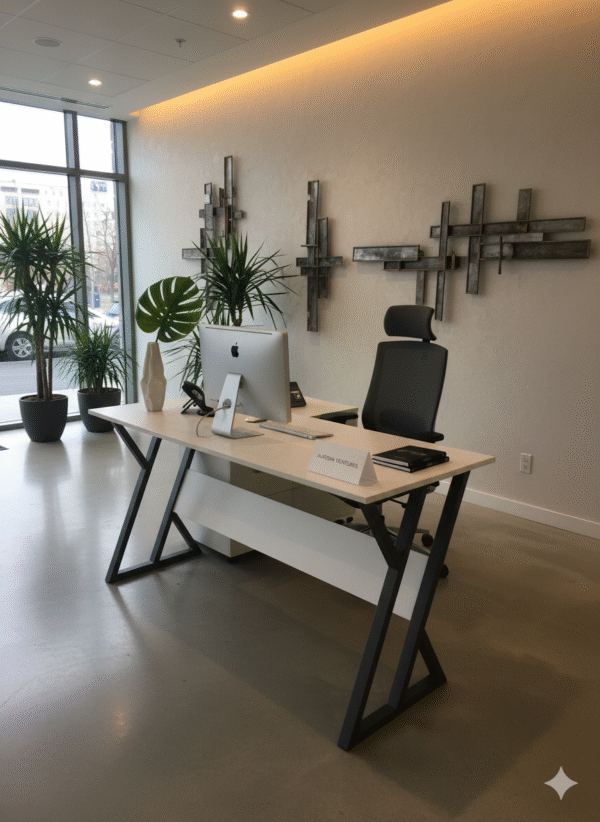 Bureau Z Noir – L'Élégance Polyvalente pour Chaque Espace