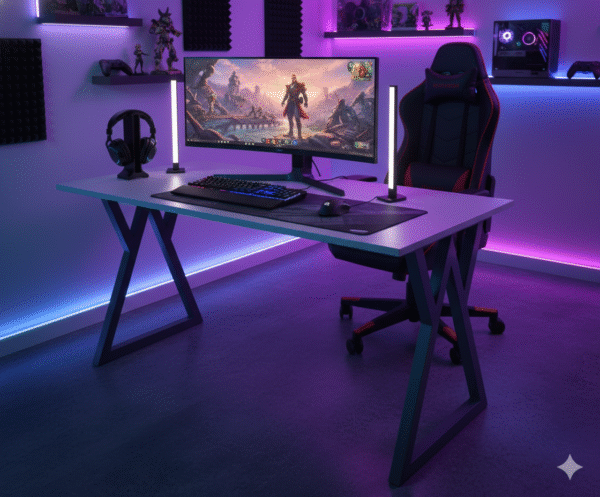 Bureau Assassin Gris Foncé – Design Géométrique & Polyvalence | Decomaroc