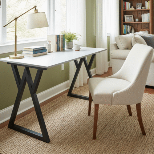 Bureau Assassin Gris Foncé – Design Géométrique & Polyvalence | Decomaroc