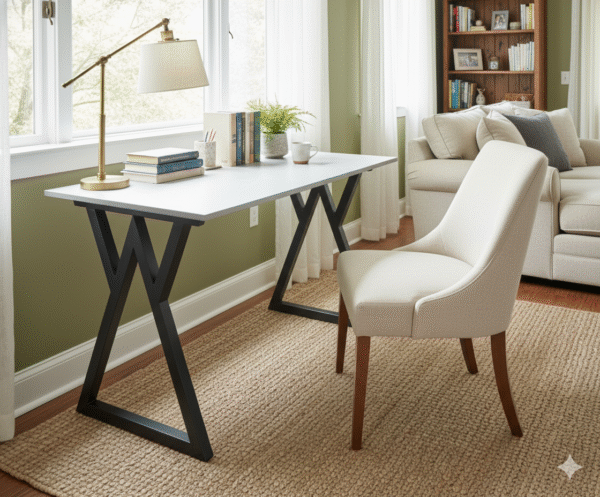 Bureau Assassin Gris Foncé – Design Géométrique & Polyvalence | Decomaroc