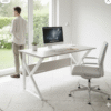 Bureau Élégance Blanc – Minimalisme Moderne pour Votre Espace de Travail | Decomaroc
