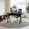 Bureau Assassin Noir – Puissance Design pour Travail & Gaming | Decomaroc